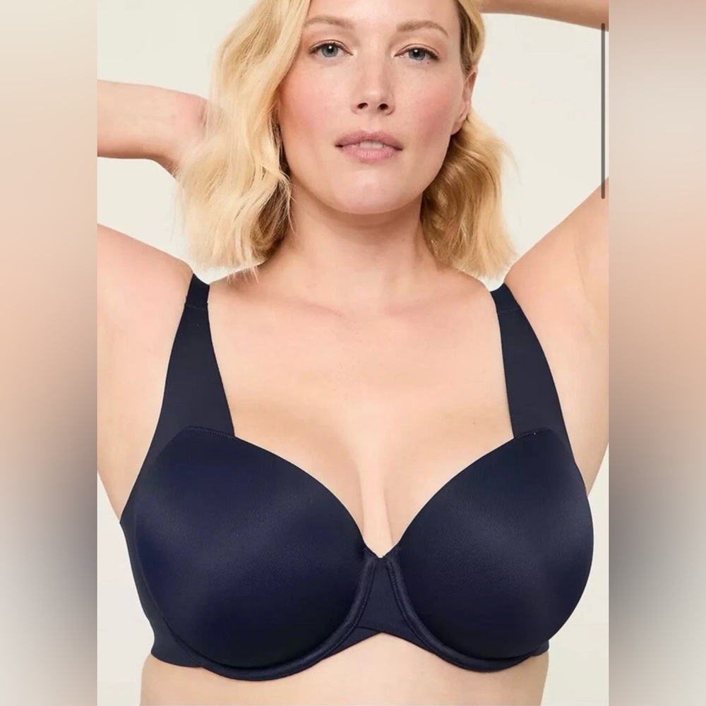 Cacique Navy Blue Lightly Lined Balconette 46D